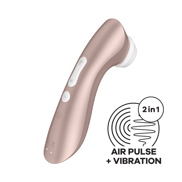 Satisfyer - Pro 2+ Air Pulse Vibration Rechargeable Clitoral Air Stimulator (Rose Gold) STF1050 CherryAffairs