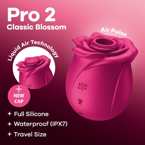 Satisfyer - Pro 2 Classic Blossom Clitoral Air Stimulator (Pink)