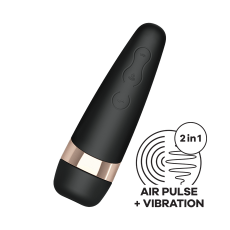Satisfyer - Pro 3+ Air Pulse Vibration Clitoral Air Stimulator (Black) STF1049 CherryAffairs
