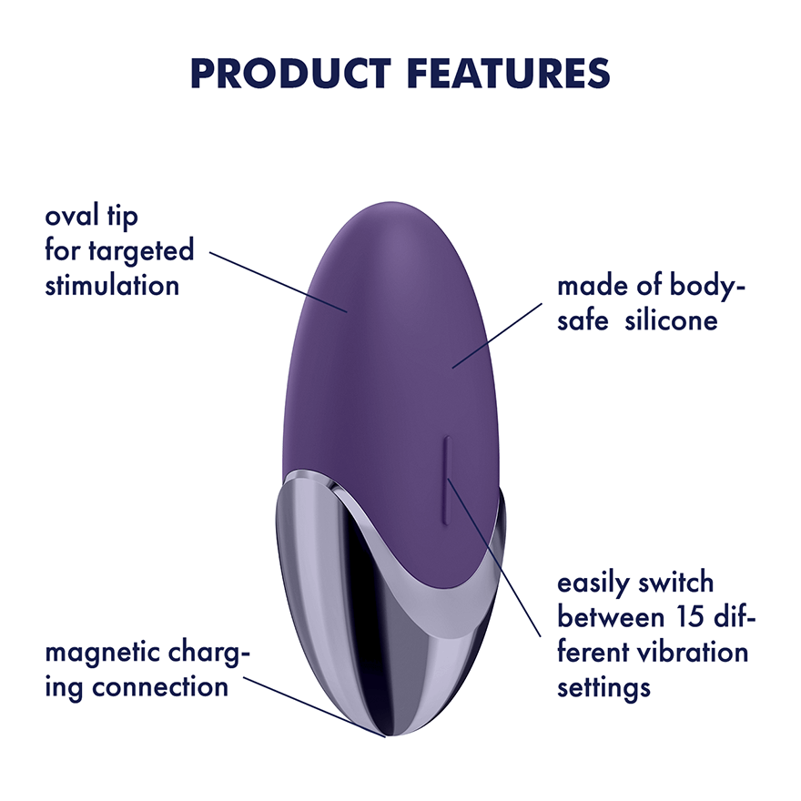 Satisfyer - Purple Pleasure Lay On Vibrator (Purple) STF1070 CherryAffairs