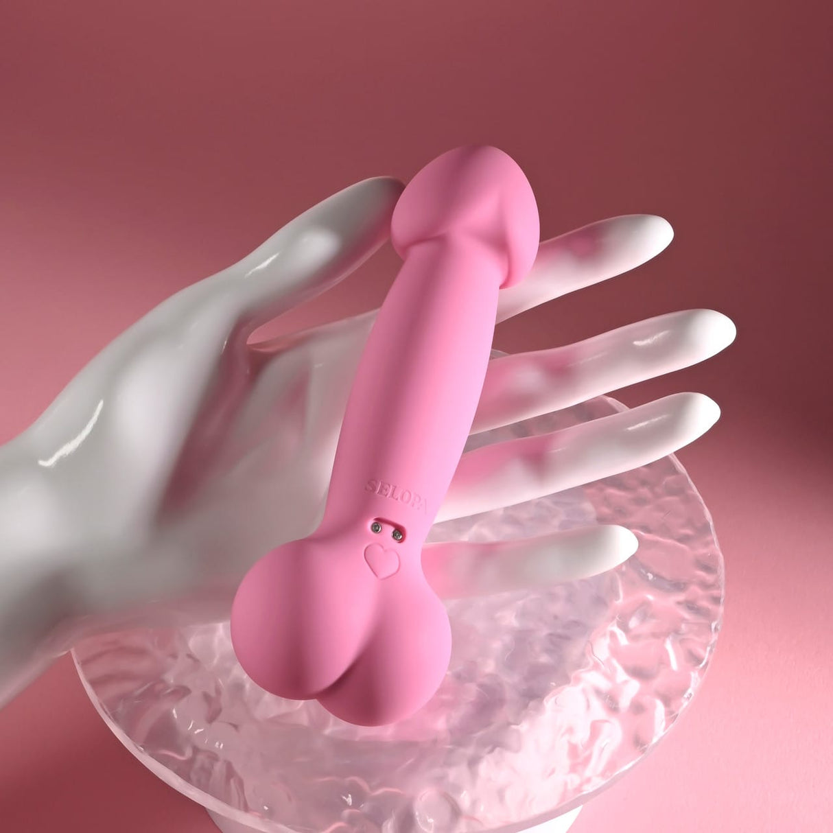 SELOPA - A Bit Nutty Rechargeable Realistic Dildo Vibrator (Pink) EV1223 CherryAffairs