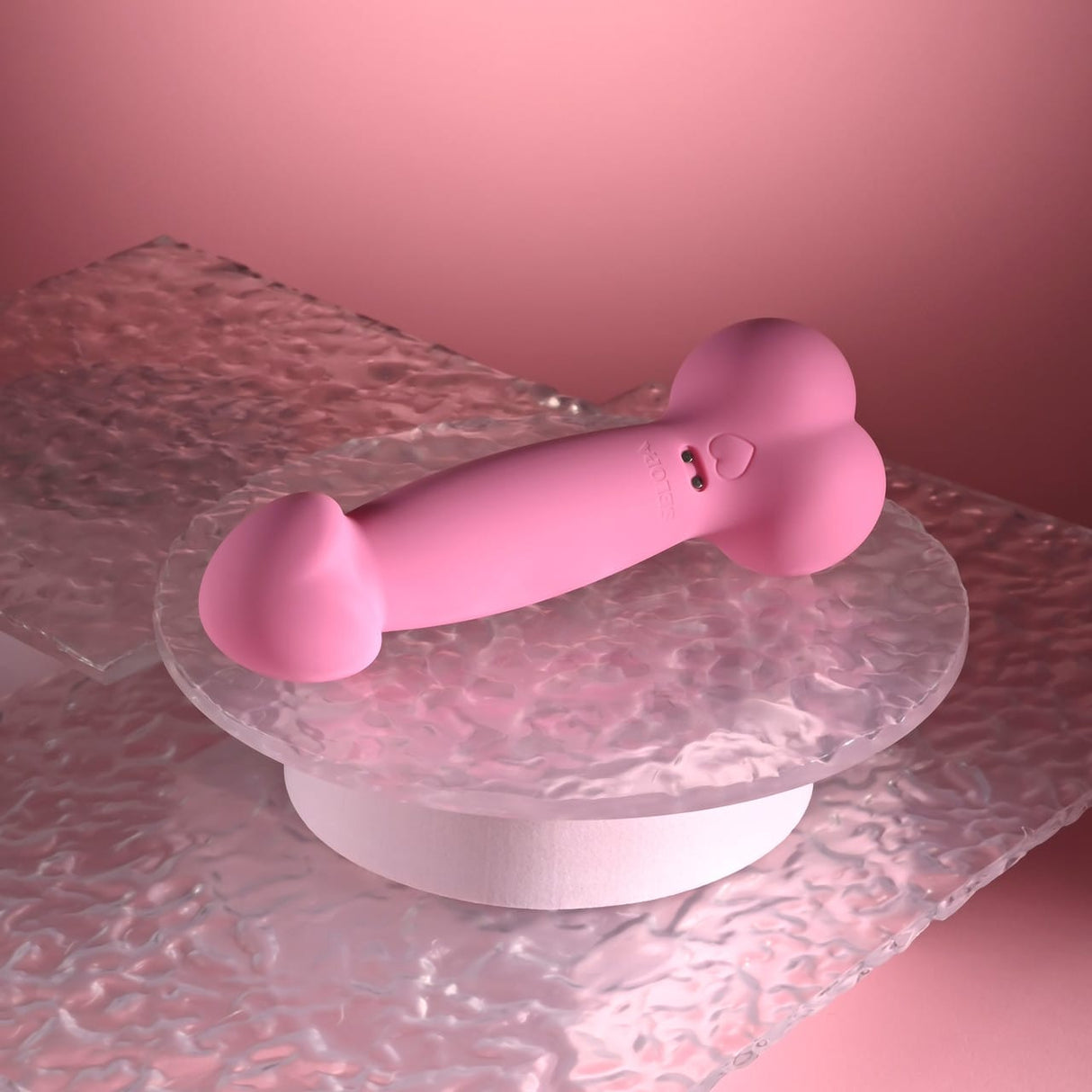 SELOPA - A Bit Nutty Rechargeable Realistic Dildo Vibrator (Pink) EV1223 CherryAffairs