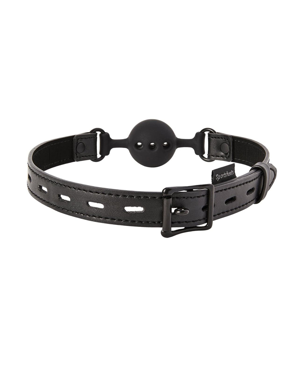Sportsheets - Saffron Breathable Silicone Ball Gag (Black) SS1084 CherryAffairs