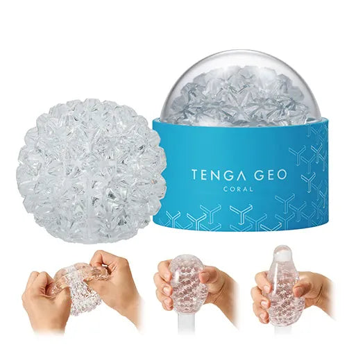 Tenga - 3D Geo Soft Stroker Masturbator (Clear) CherryAffairs