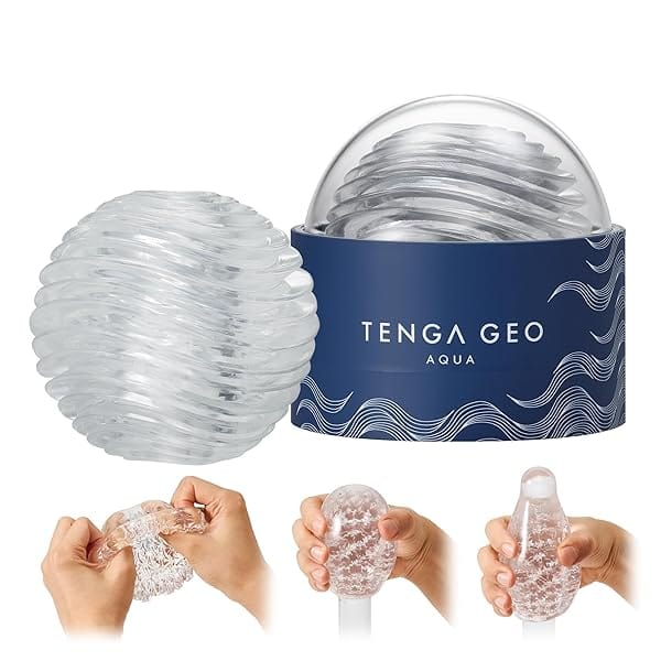 Tenga - 3D Geo Soft Stroker Masturbator (Clear) CherryAffairs
