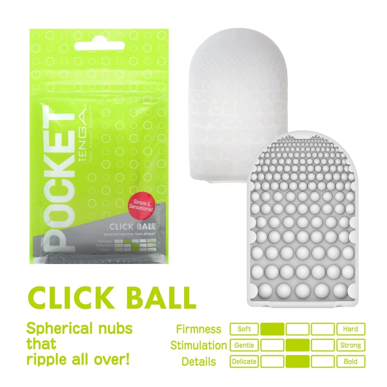 Tenga - Pocket Stroker Masturbator (Clear) - CherryAffairs.sg