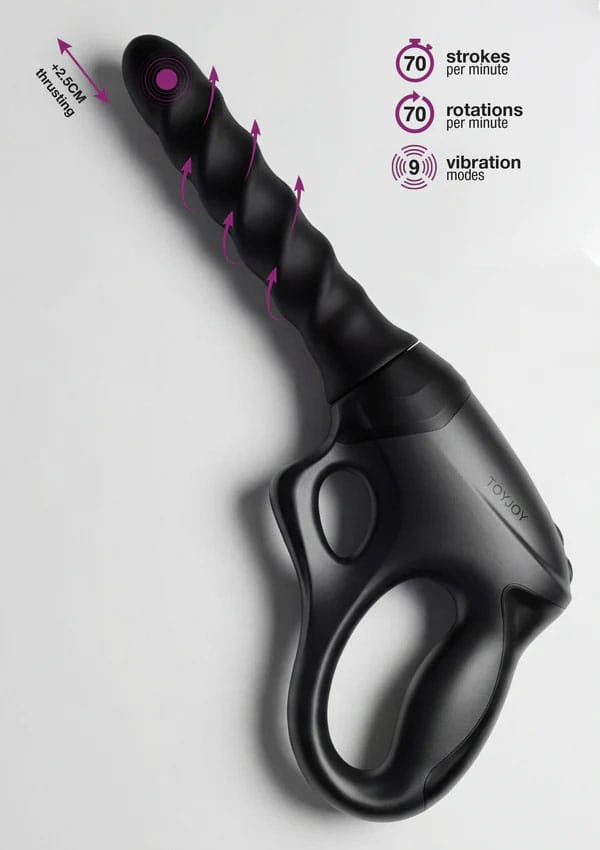 ToyJoy - Cadence Pro+ Rotating Gun Vibrator (Black) TJ1079 CherryAffairs