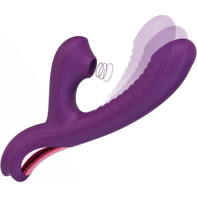 Tracy's Dog - BetaCome-Hither Rabbit Sucking Vibrator Clitoral Air Stimulator (Purple) TRD1030 CherryAffairs