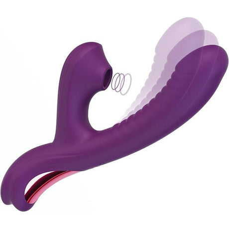 Tracy's Dog - BetaCome-Hither Rabbit Sucking Vibrator Clitoral Air Stimulator (Purple) TRD1030 CherryAffairs
