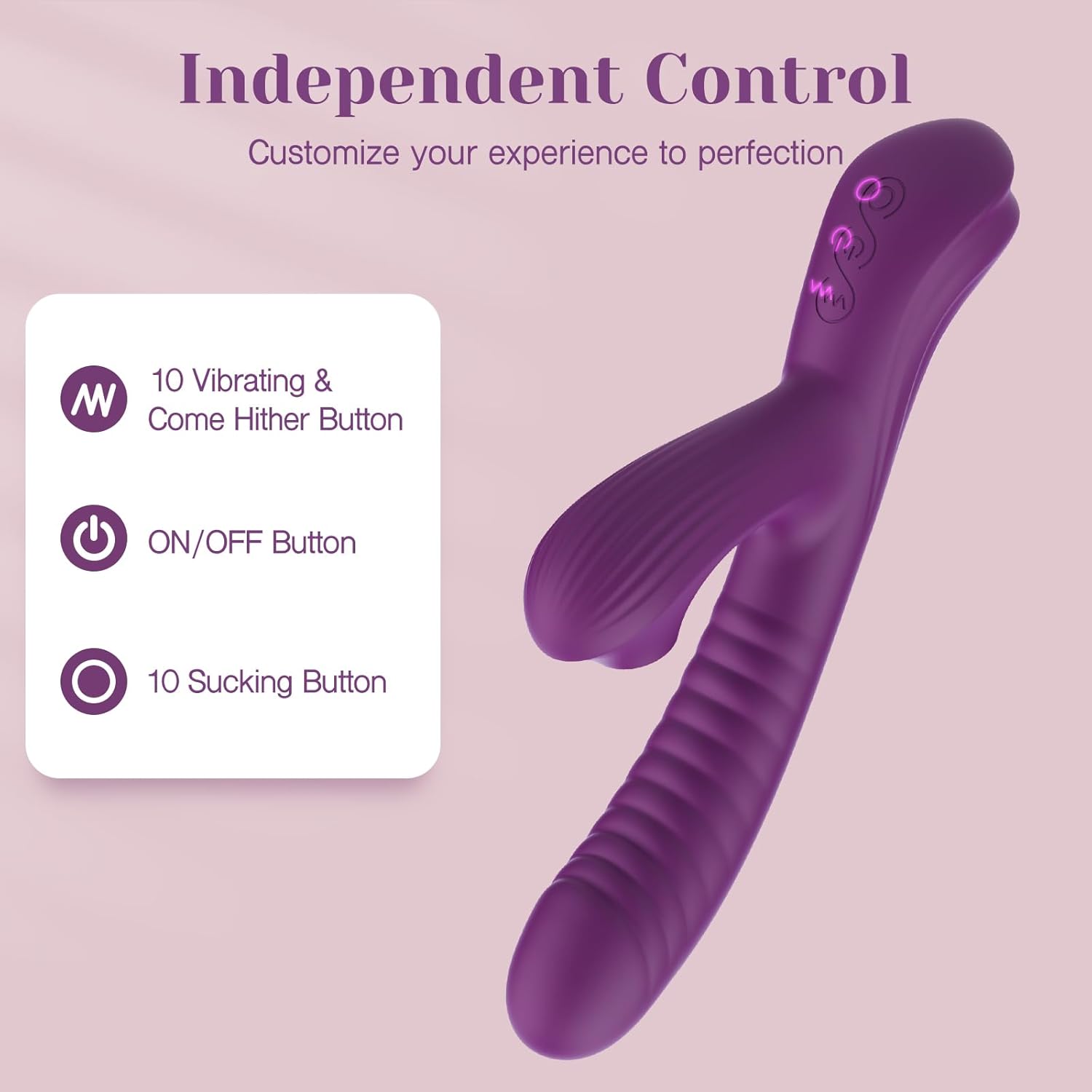 Tracy's Dog - BetaCome-Hither Rabbit Sucking Vibrator Clitoral Air Stimulator (Purple) TRD1030 CherryAffairs