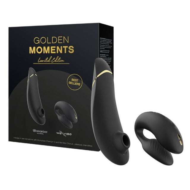Womanizer - Golden Moments Limited Edition Collection Premium 2+ We Vibe Chorus Couples Set (Black) WM1079 CherryAffairs