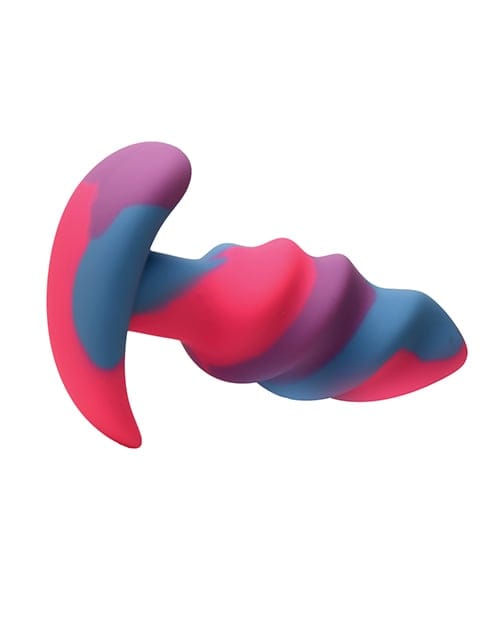 XR Brands - Creature Cocks Unicorn Swirl Silicone Anal Plug (Purple) XR1106 CherryAffairs