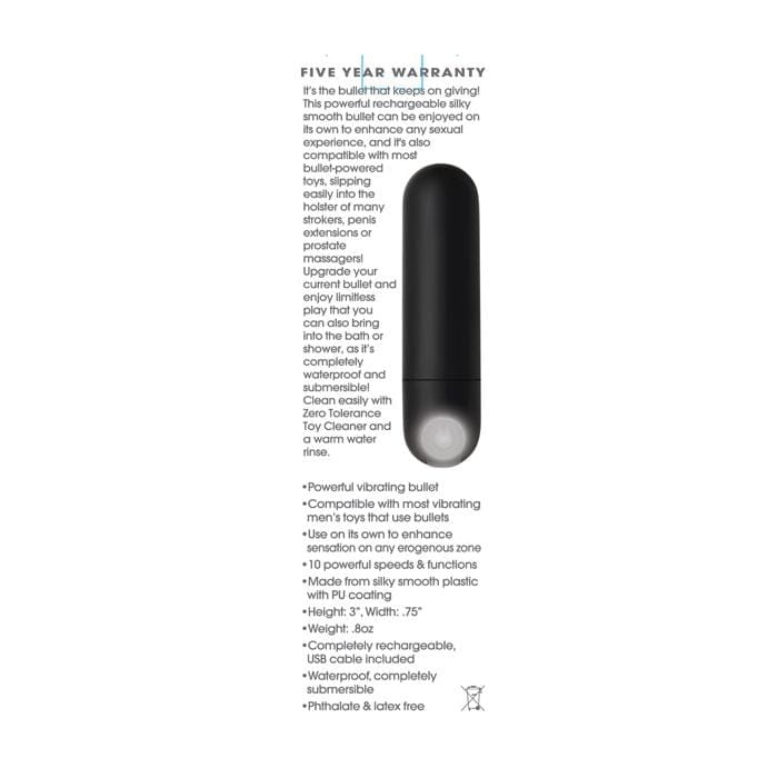 Zero Tolerance - All Powerful Rechargeable Bullet Vibrator ZR1091 CherryAffairs