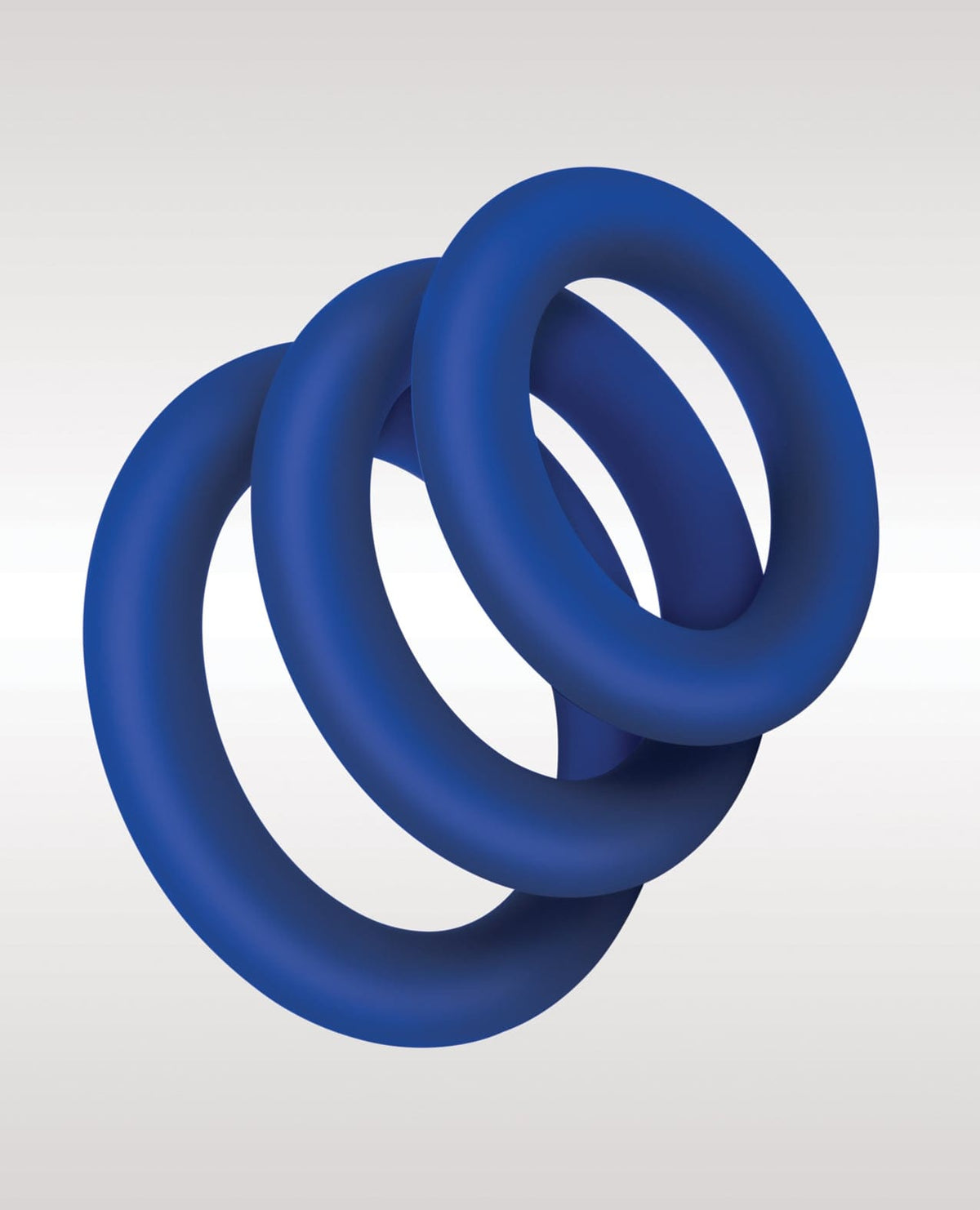 Zolo - Extra-Thick Silicone Cock Ring Set of 3 (Blue) ZOL1014 CherryAffairs