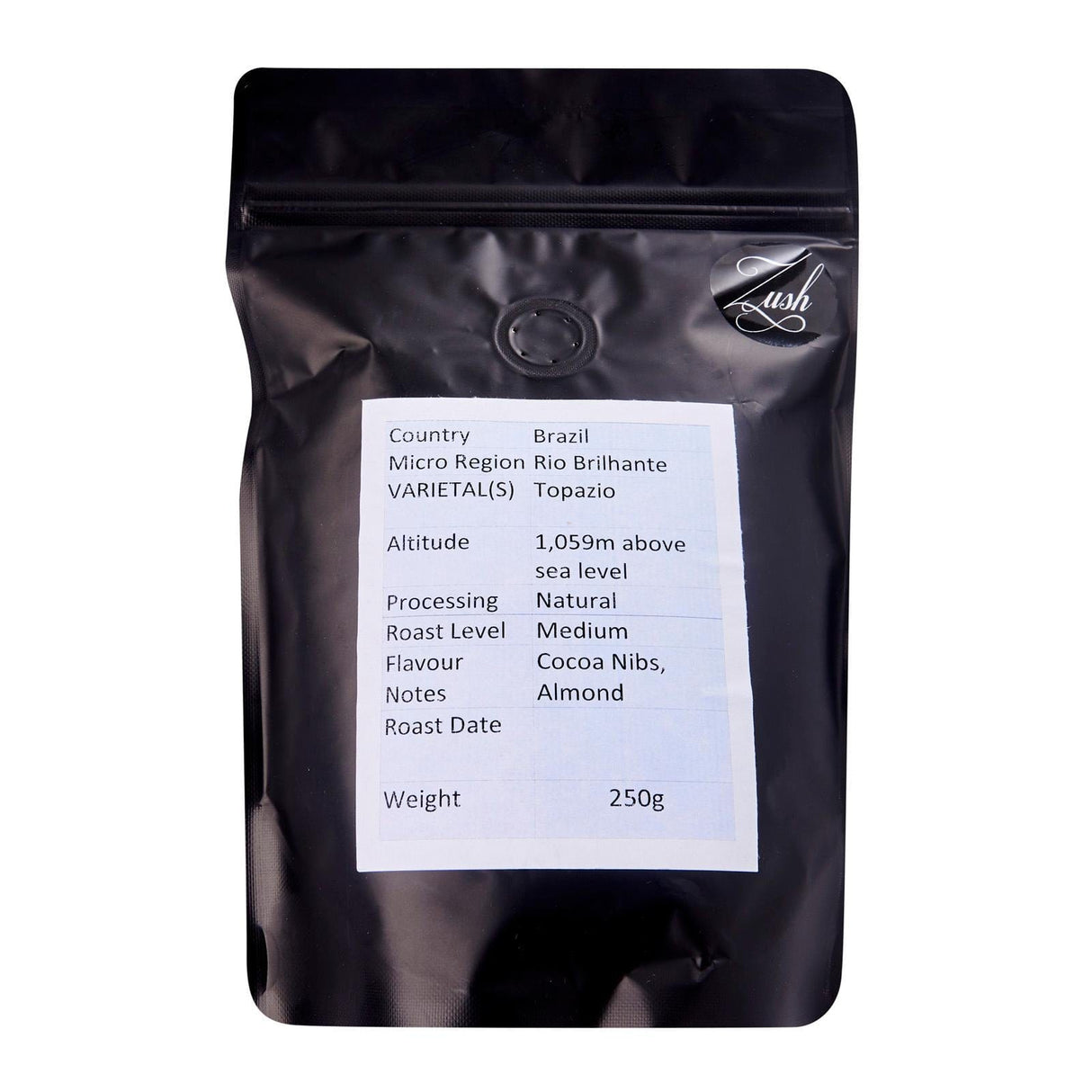 ZUSH Coffee - Specialty Coffee Beans , 100% Arabica, Batch Roasted. BRAZIL RIO BRILHANTE ZUSH1697 CherryAffairs