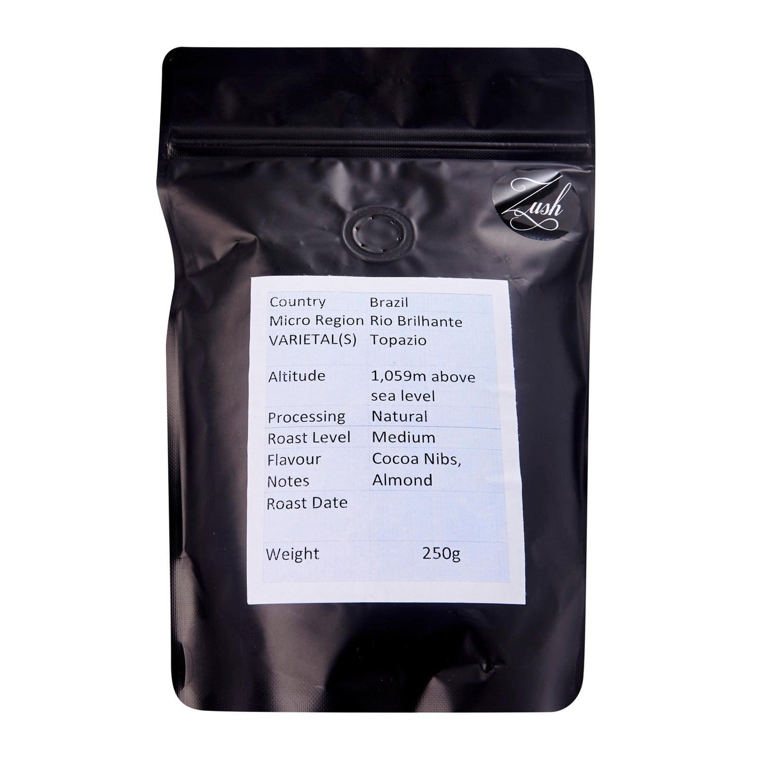 ZUSH Coffee - Specialty Coffee Beans , 100% Arabica, Batch Roasted. BRAZIL RIO BRILHANTE ZUSH1697 CherryAffairs