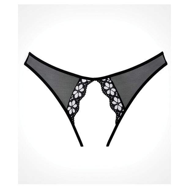 Allure Lingerie - Adore Mirabelle Plum Crotchless Panty O/S (Black) ALL1018 CherryAffairs