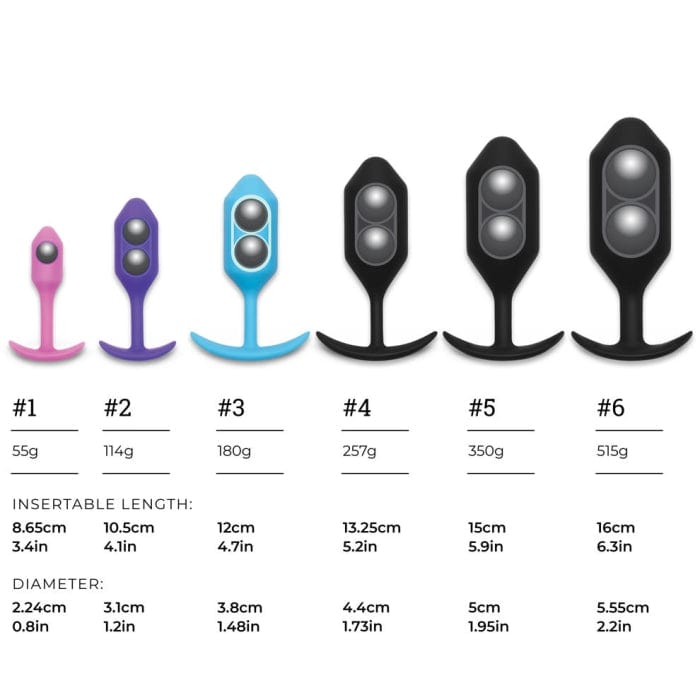 B-Vibe - Snug Plug Weighted Silicone Anal Plug CherryAffairs
