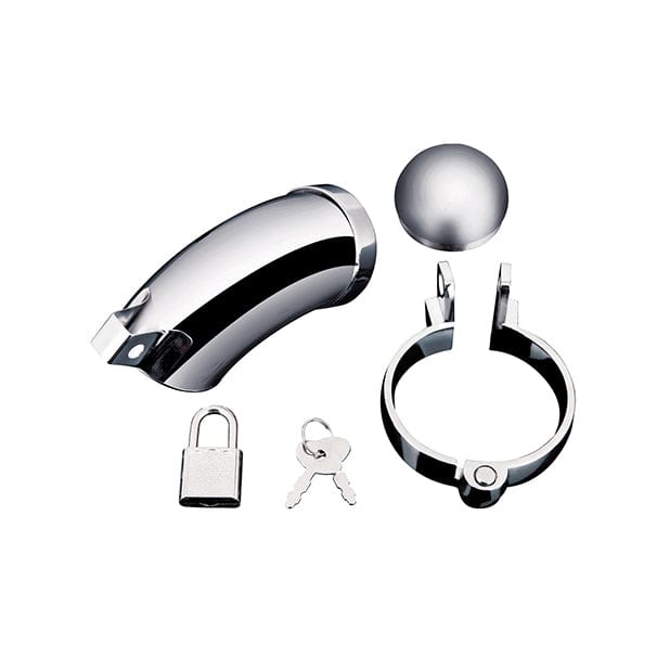 Blue Line - Total Submission Chastity Cock Cage (Silver) BL1014 CherryAffairs