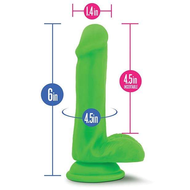 Blush Novelties - Neo Dual Density Realistic Cock with Balls 6" (Green) BN1073 CherryAffairs