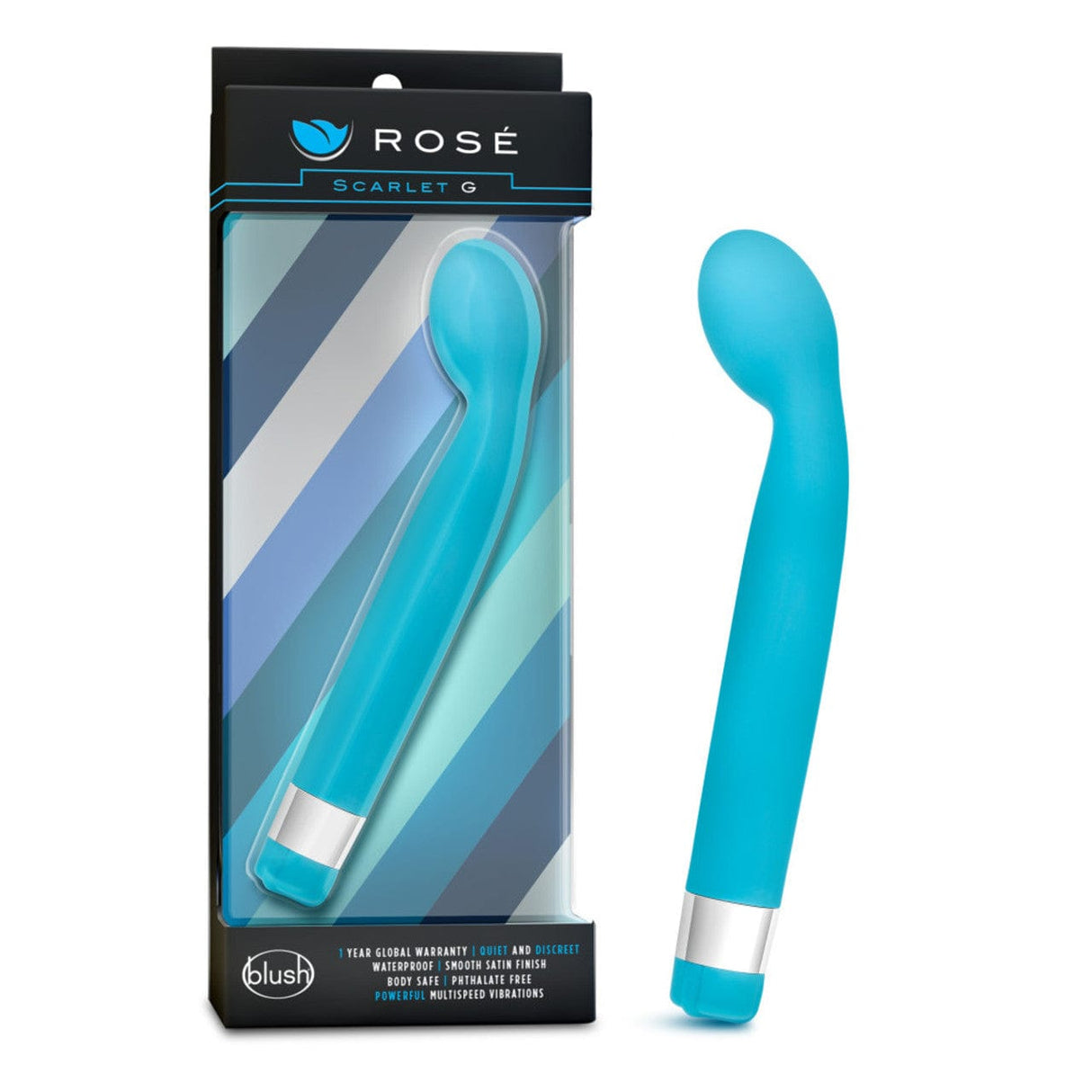 Blush Novelties - Rose Scarlet G Vibrator  Blue 735380322625 G Spot Dildo (Vibration) Non Rechargeable