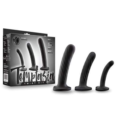 Blush Novelties - Temptasia Twist Kit Set of 3 Dildo (Black) BN1079 CherryAffairs