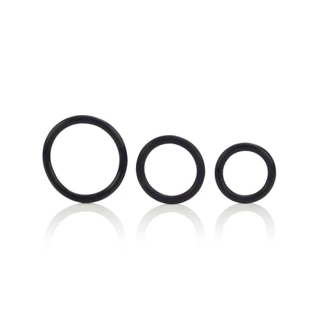 California Exotics - Black Rubber Ring Set (Black) CE1383 CherryAffairs