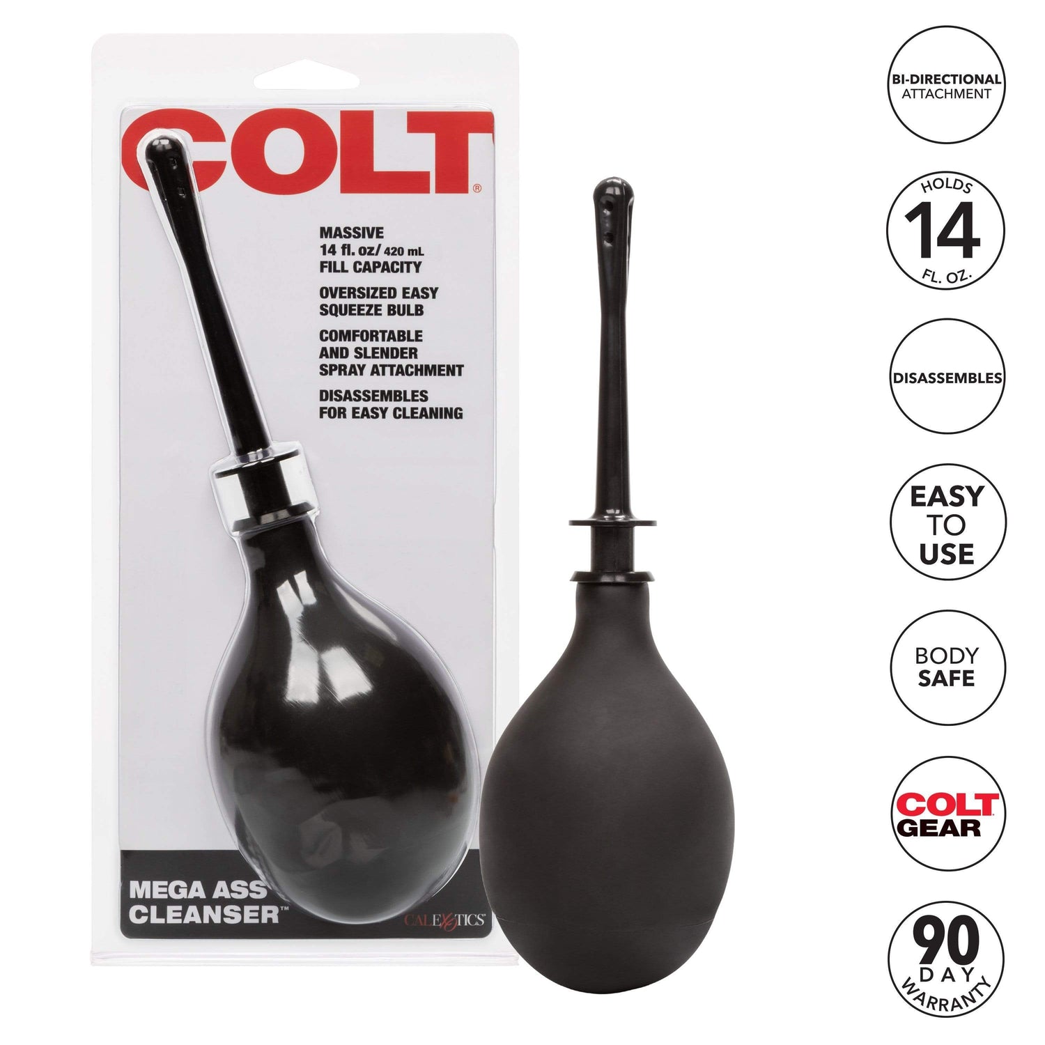 California Exotics - COLT Mega Ass Anal Douche Cleanser (Black) CE1857 CherryAffairs