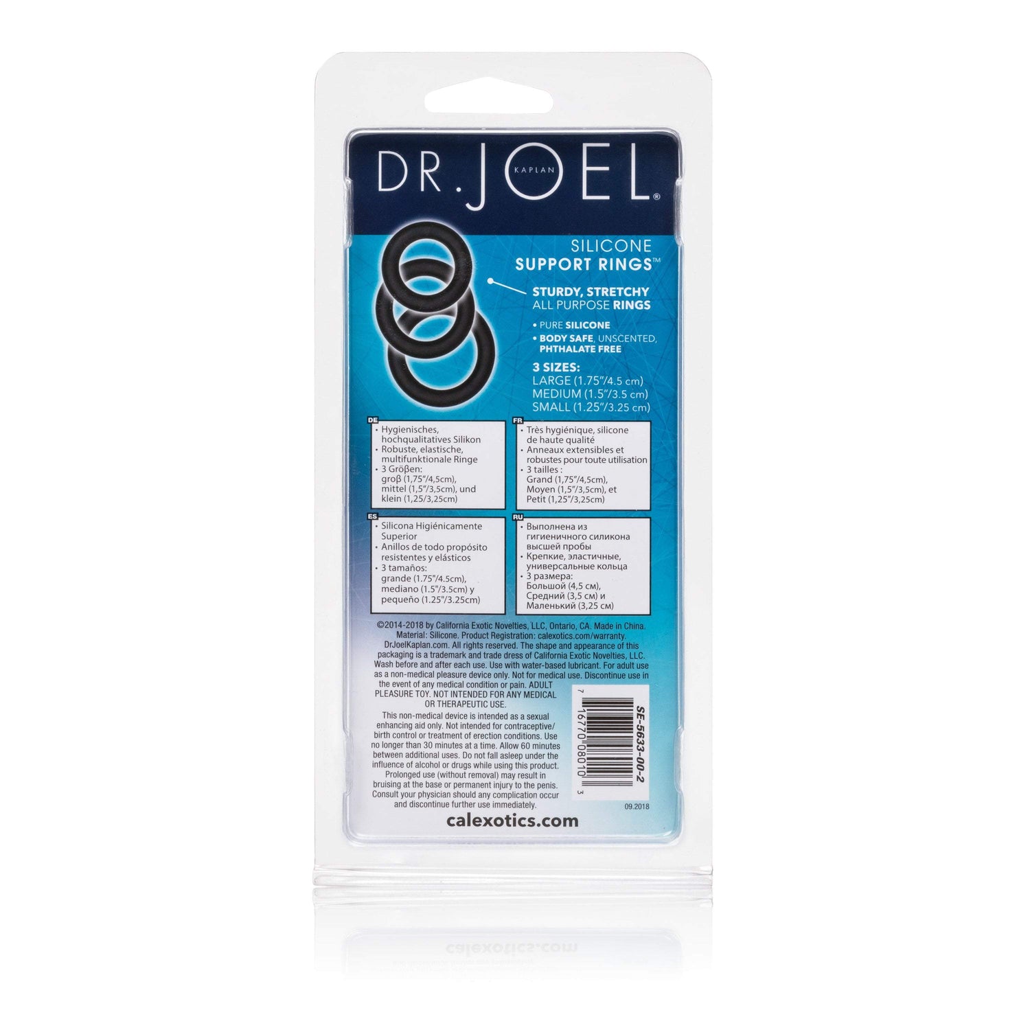 California Exotics - Dr. Joel Kaplan Silicone Support Cock Rings (Black) CE1657 CherryAffairs