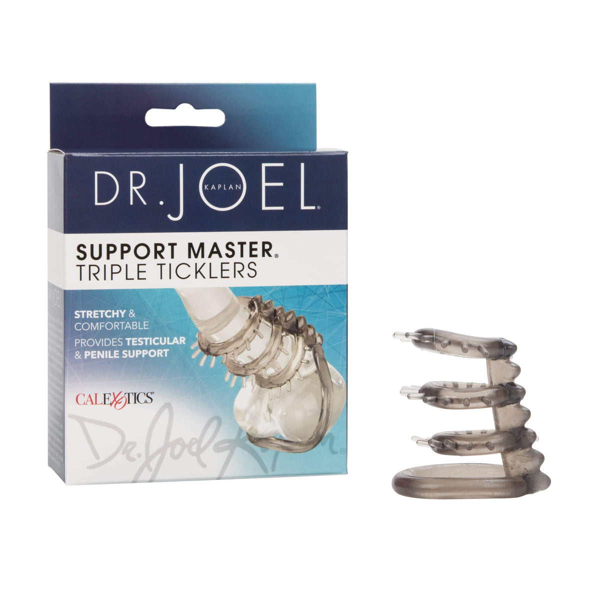 California Exotics - Dr Joel Kaplan Support Master Triple Ticklers Cock Cage (Grey) CE1841 CherryAffairs