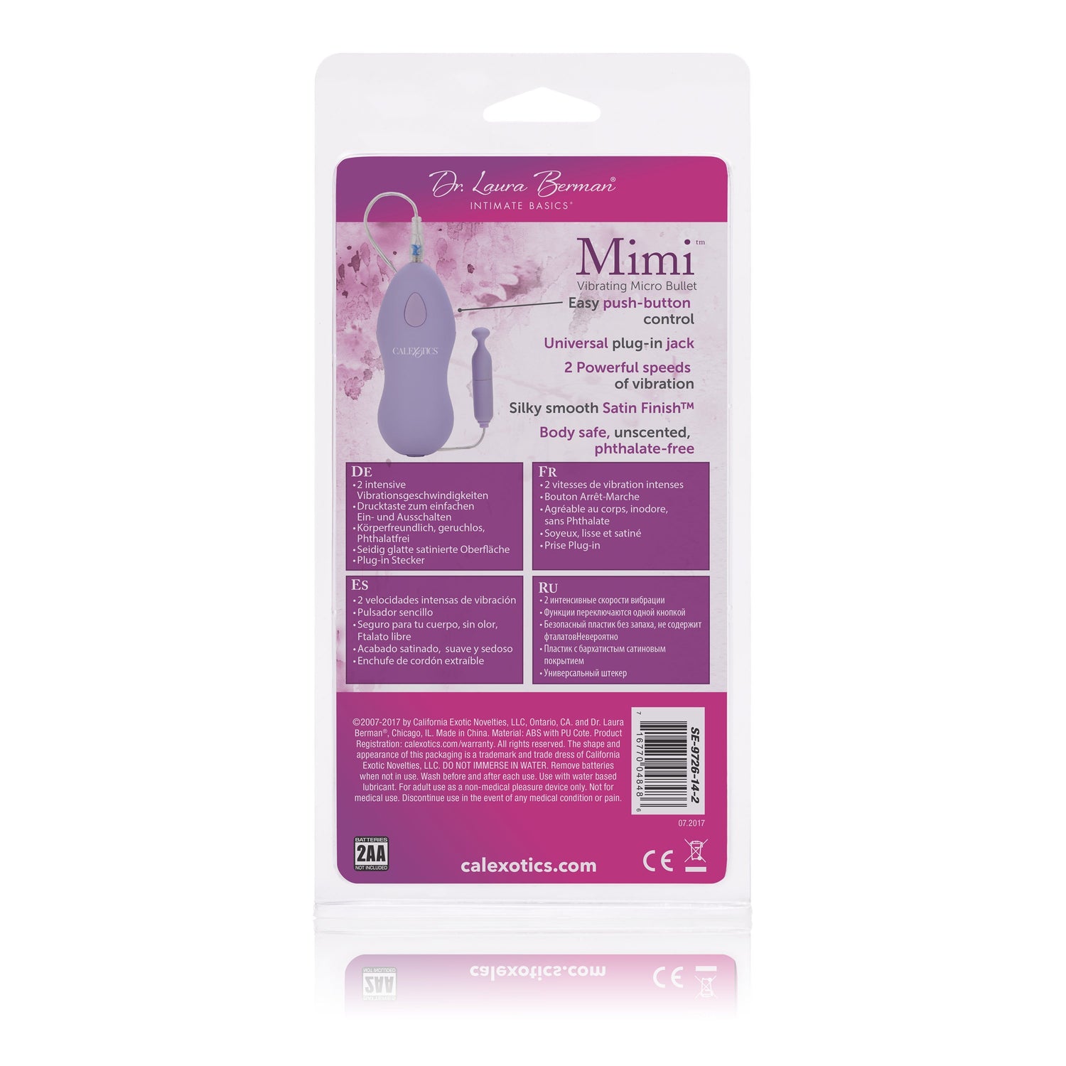 California Exotics - Dr Laura Berman Mimi Vibrating Micro Bullet (Purple) CE1470 CherryAffairs