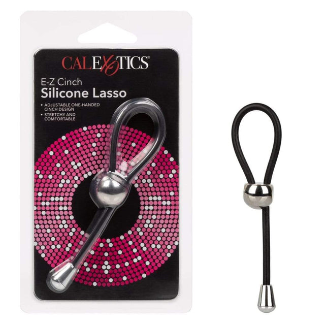 California Exotics - EZ Cinch Silicone Lasso Cock Ring (Black) CE1708 CherryAffairs