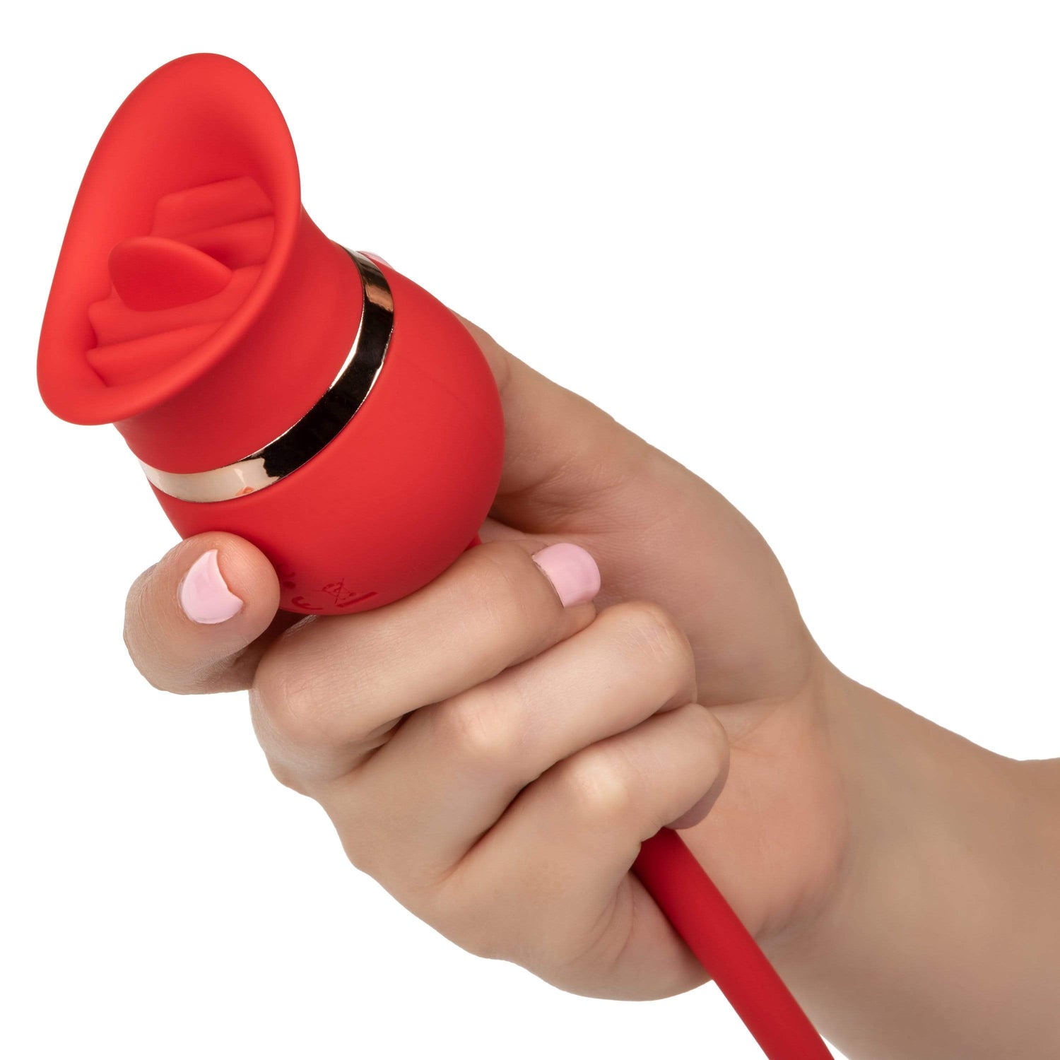 California Exotics - French Kiss Casanova Egg and Clit Massager (Red) CE1778 CherryAffairs