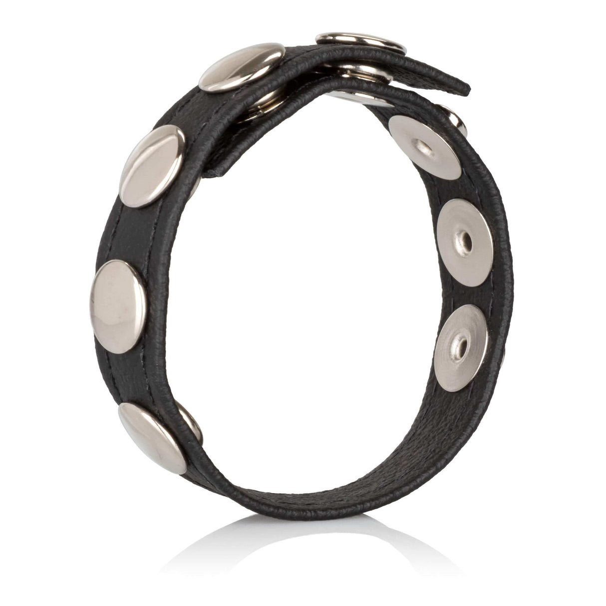 California Exotics - Leather Multi-Snap Cock Ring (Black) CE1646 CherryAffairs