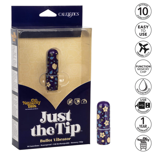 California Exotics - Naughty Bits Just The Tip Bullet Vibrator (Black) CE1831 CherryAffairs