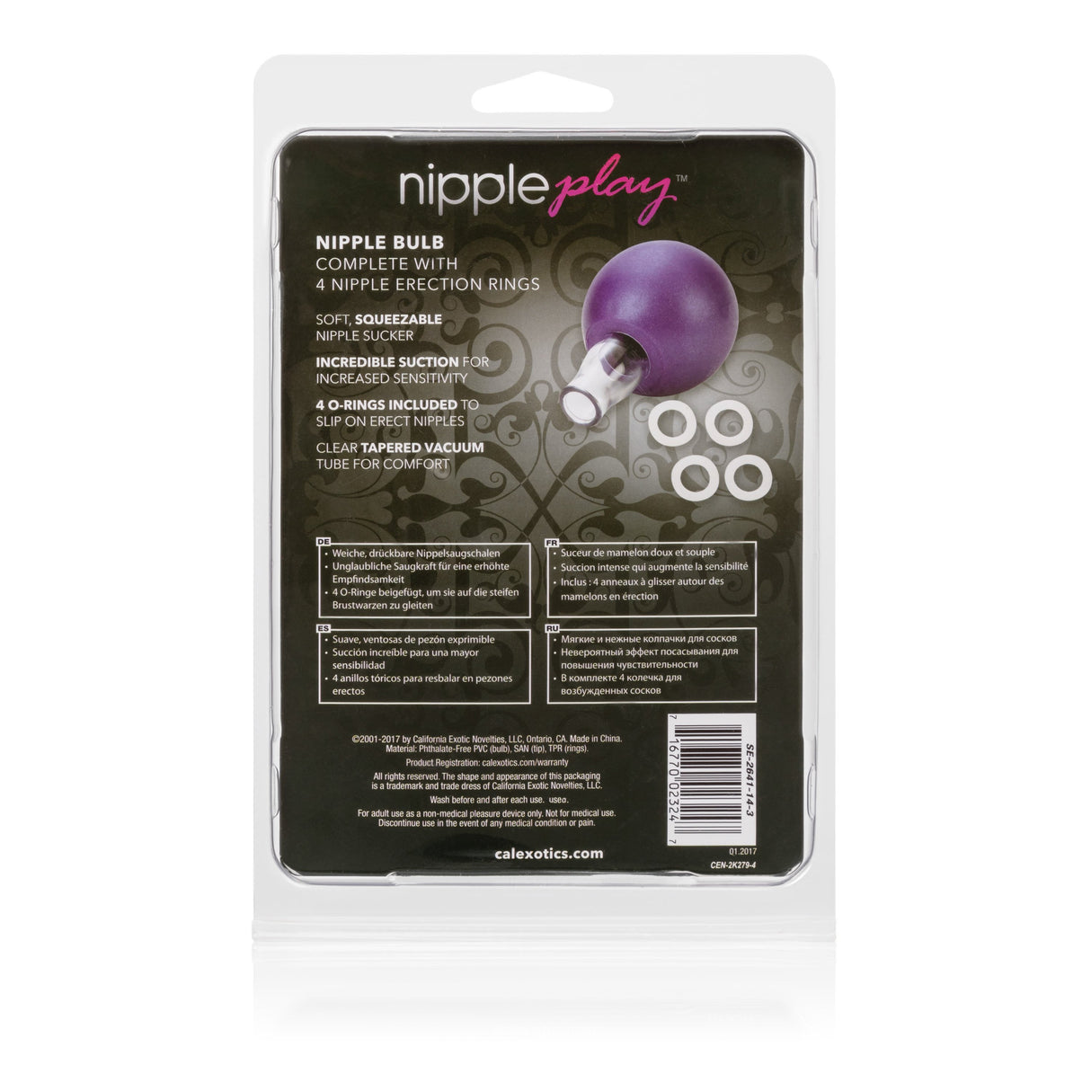 California Exotics - Nipple Play Nipple Bulb Pump (Purple) CE1410 CherryAffairs