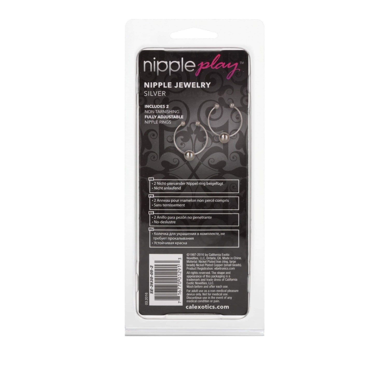 California Exotics - Nipple Play Nipple Jewelry Ring (Silver) CE1823 CherryAffairs
