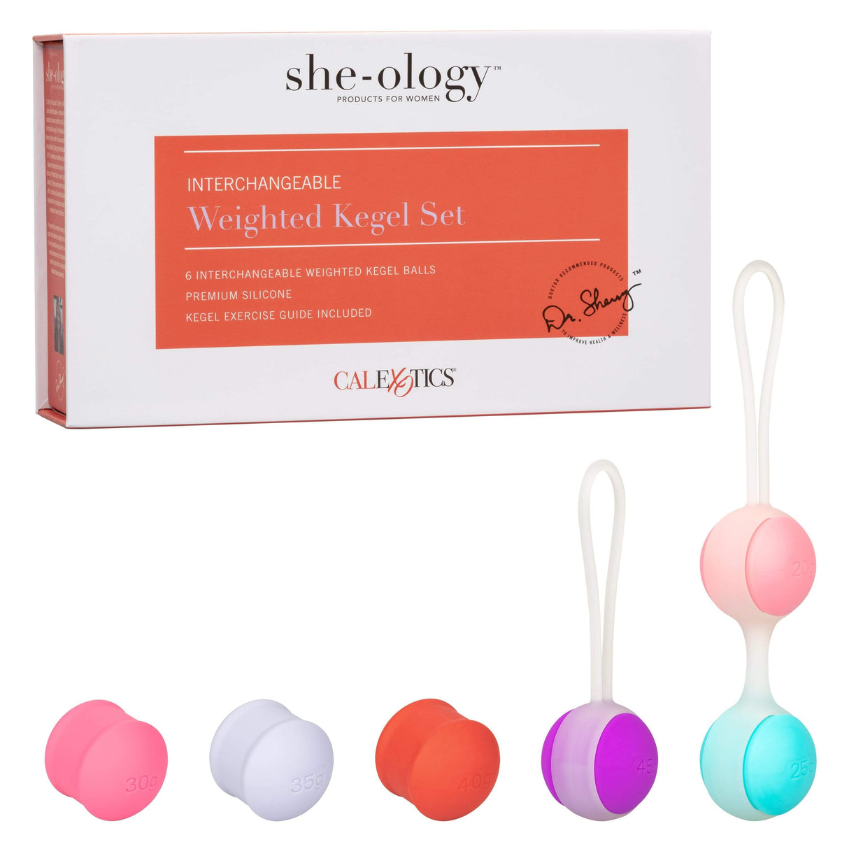 California Exotics - Sheology Interchangeable Weighted Kegel Set (Multi Colour) CE1868 CherryAffairs
