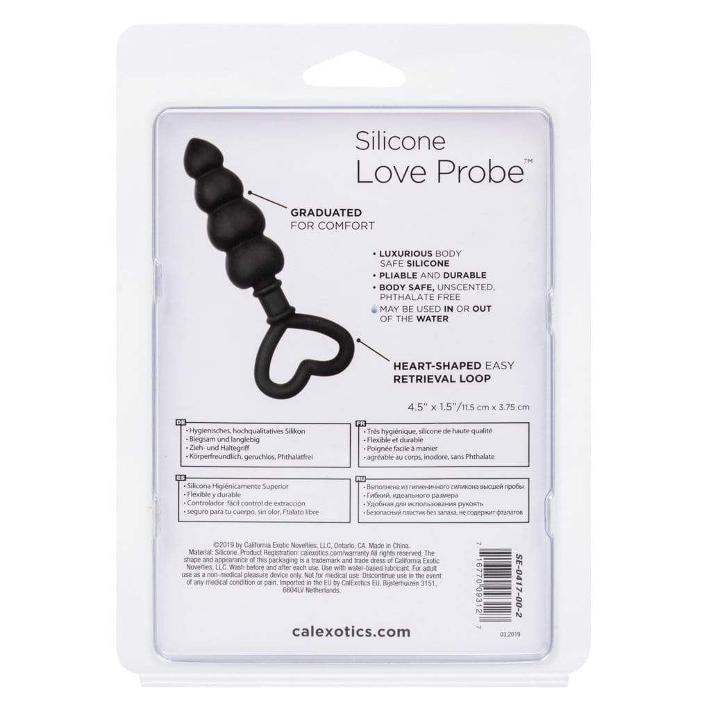 California Exotics - Silicone Love Probe Anal Beads (Black) CE1722 CherryAffairs