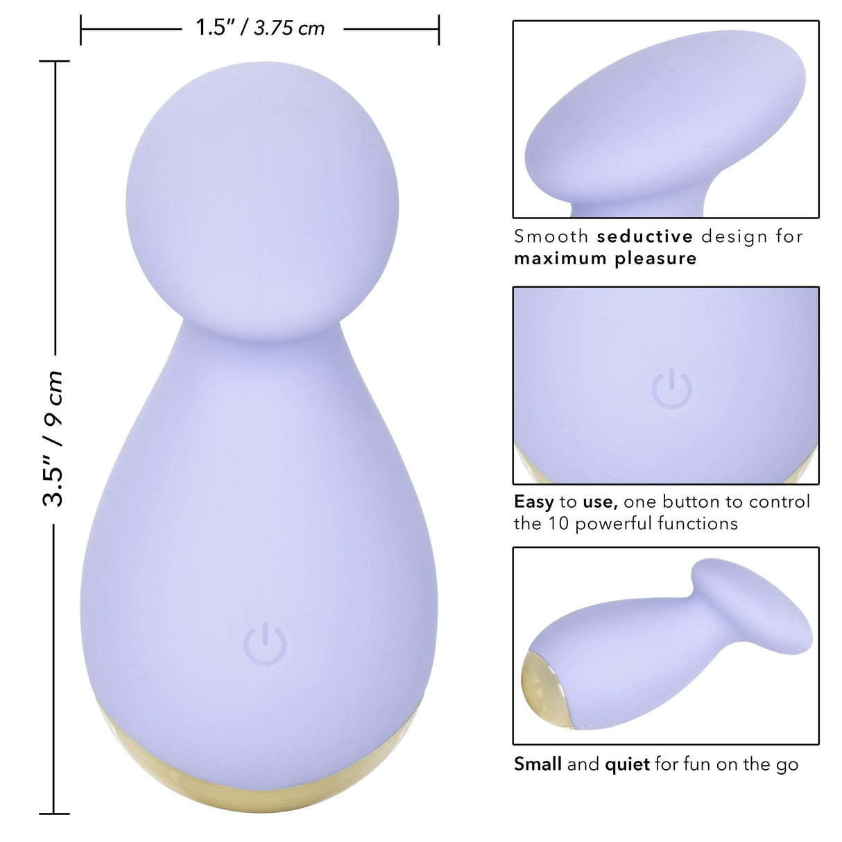 California Exotics - Slay EnticeMe Silicone Clit Massger (Purple) CE1830 CherryAffairs