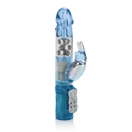California Exotics - The Original Waterproof 3 Rows Jack Rabbit Vibrator Intermediate (Blue) CE1538 CherryAffairs