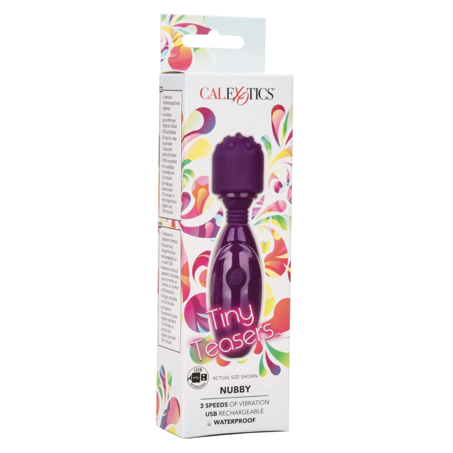 California Exotics - Tiny Teasers Nubby Mini Wand Massager (Purple) CE1767 CherryAffairs