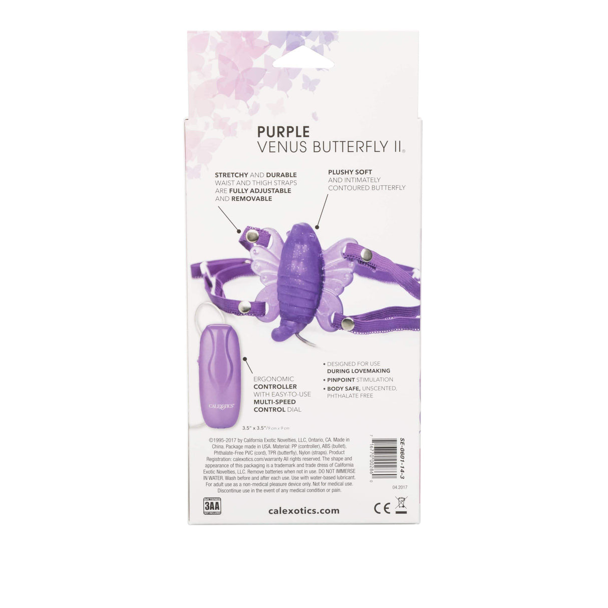 California Exotics - Venus Butterfly 2 Remote Clit Massager (Purple) CE1776 CherryAffairs