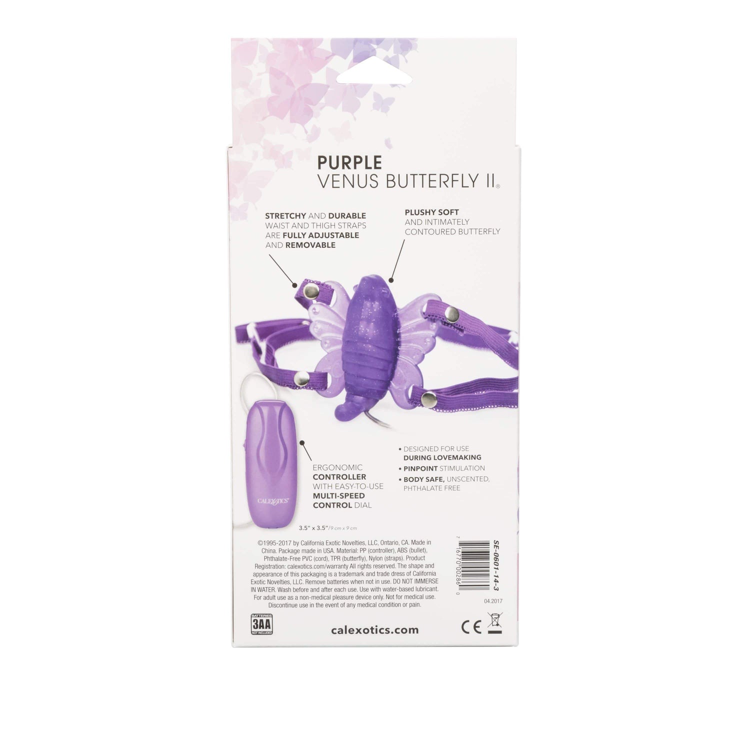 California Exotics - Venus Butterfly 2 Remote Clit Massager (Purple) CE1776 CherryAffairs