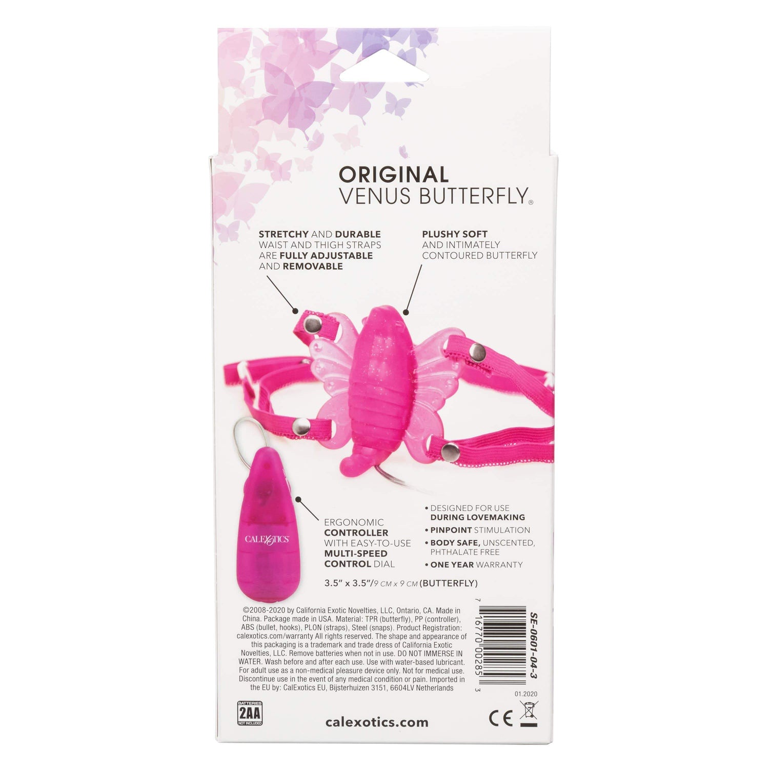 California Exotics - Venus Butterfly Original Remote Clit Massager (Pink)    Clit Massager (Vibration) Non Rechargeable
