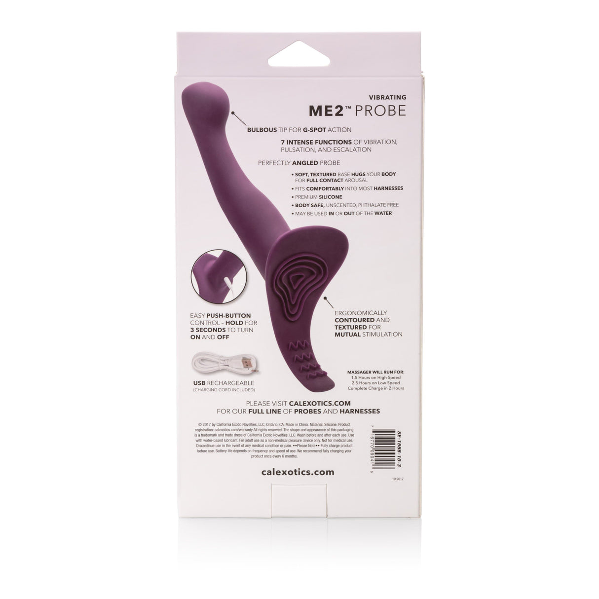 California Exotics - Vibrating ME2 Vibrating Probe Prostate Massager (Purple) CE1545 CherryAffairs