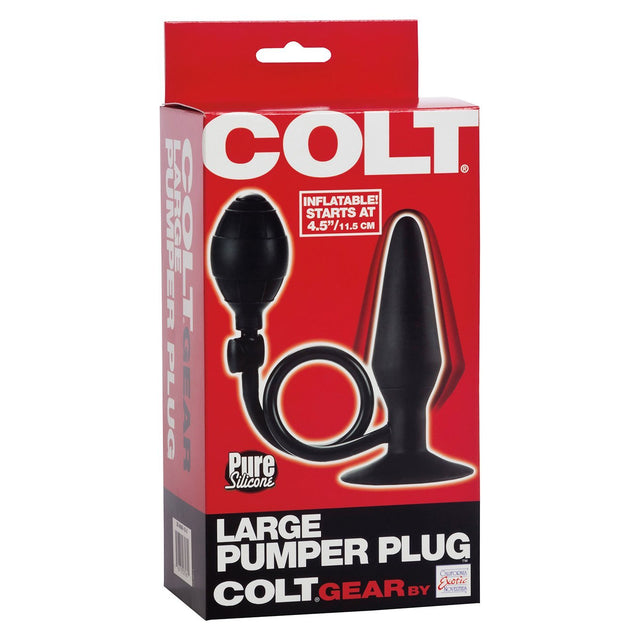 Colt - Large Pumper Anal Plug (Black) - CherryAffairs.sg