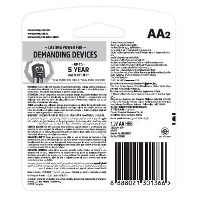 Energizer - Recharge Extreme NH15E Recharged AA Batteries Value Pack (2300 mAh) - CherryAffairs.sg