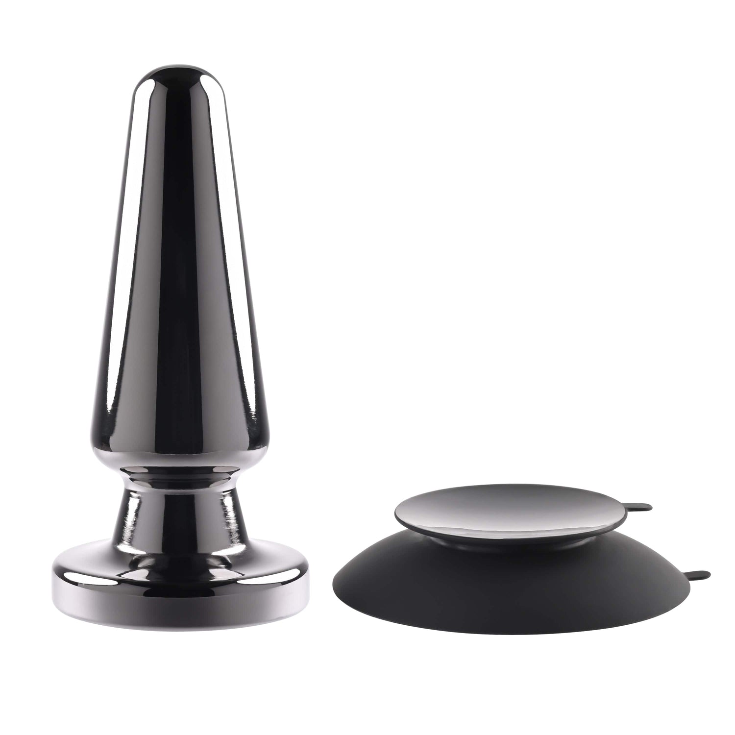 Evolved - Vibrating Metal Anal Plug with Suction Cup    Metal Anal Plug (Vibration) Rechargeable