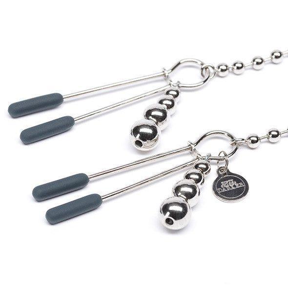 Fifty Shades Darker - At My Mercy Beaded Chain Nipple Clamps - CherryAffairs.sg